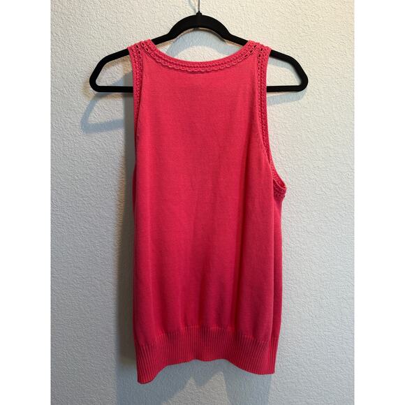 Torrid Crochet Trim Sweater Tank Pink Size 2 - Picture 2 of 9